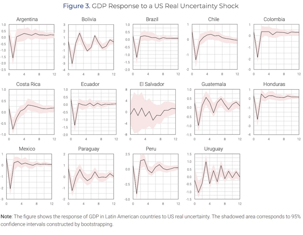 Figure 3. GDP Response to a US Financial Uncertainty Shock